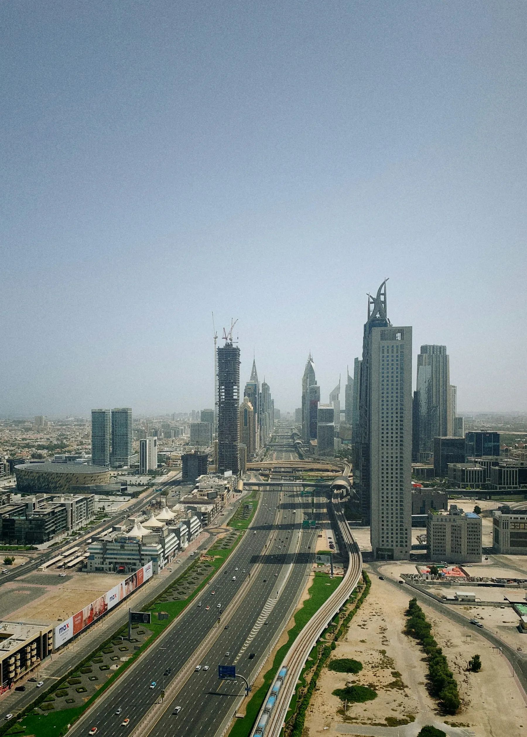 Sheikh Zayed Road and the Dubai skyline